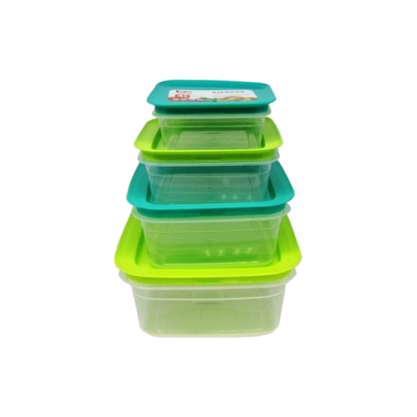 4 PK SQUARE DIAMOND ASST CONTAINERS