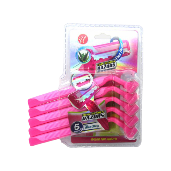 Twin Blade Razor Pink 5PK
