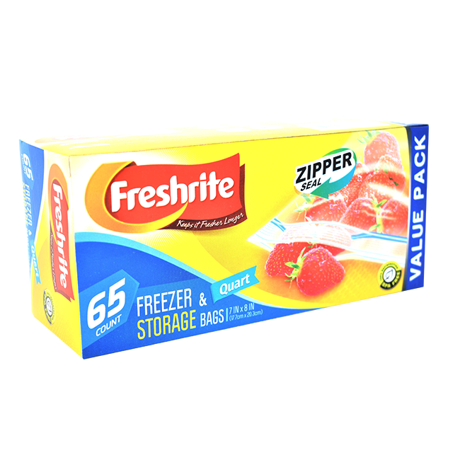 Quart Size Zipper Freezer Bag 65CT – NWA Wholesaler