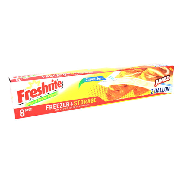 2 Gal Zipper Freezer Bag 8CT