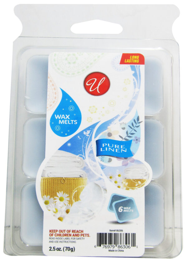 WAX MELT PURE LINEN, 6 CUBE, 2.5OZ, (24)