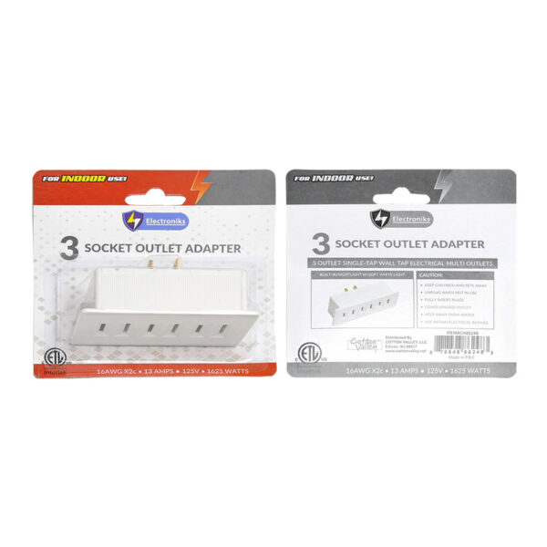 3 OUTLET ADAPTER WALL TAP - 24