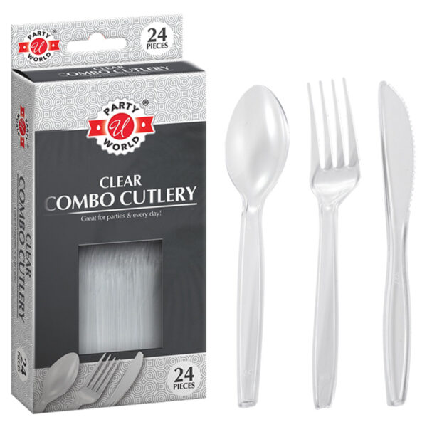 24CT WHITE COMBO CUTLERY IN BOX-24