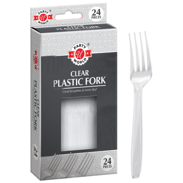 24CT WHITE FORK CUTLERY IN BOX-24