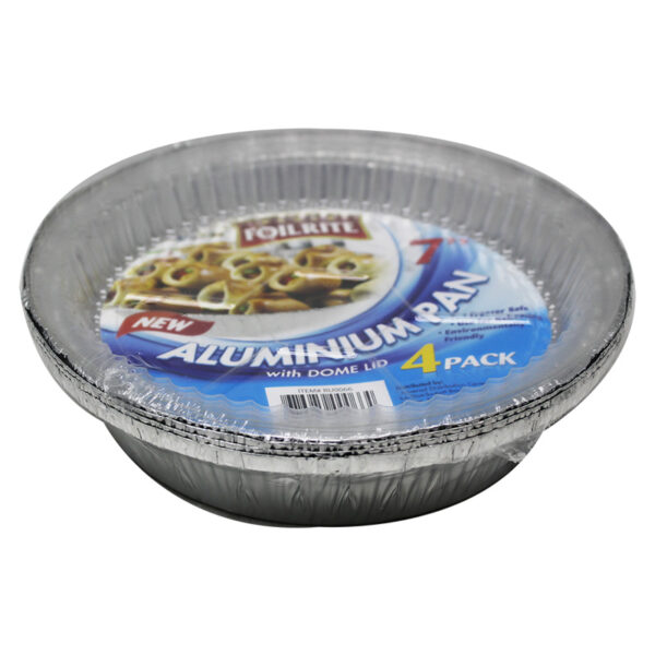 7" ROUND PAN W/DOME LID 4PK -36