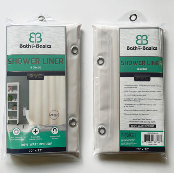 PVC SWR CURTAIN LINER 8G WHT/BEIGE-24