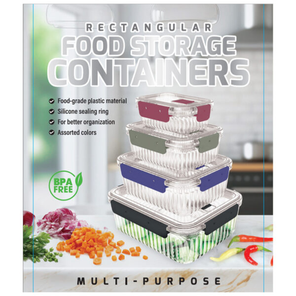 CRYSTAL RECTENGULAR FOOD CONTAINER WITH VENT -6