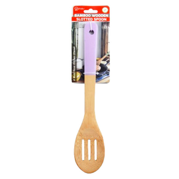BAMBOO WOODEN SLOTTED SPOON - 48
