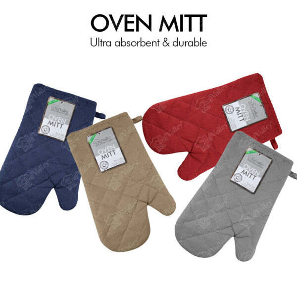 1PK SOLID OVEN MITT 7" X 12" - 72