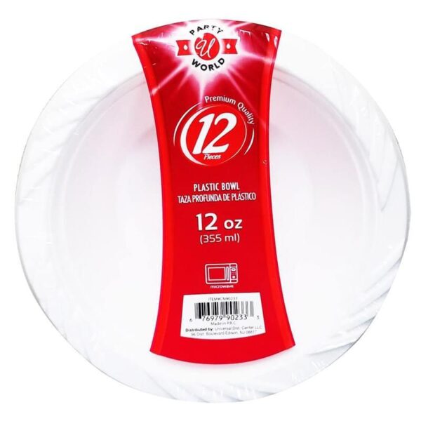 12OZ WHITE MICROWAVE DEEP BOWL 12CT-36