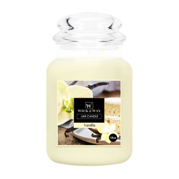 18oz JAR CANDLE VANILLA-6