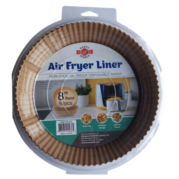 8" BROWN ROUND AIR FRYER 50PCS-48