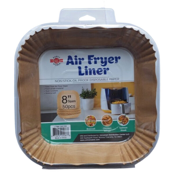 8" BROWN SQUARE AIR FRYER 50PCS-48