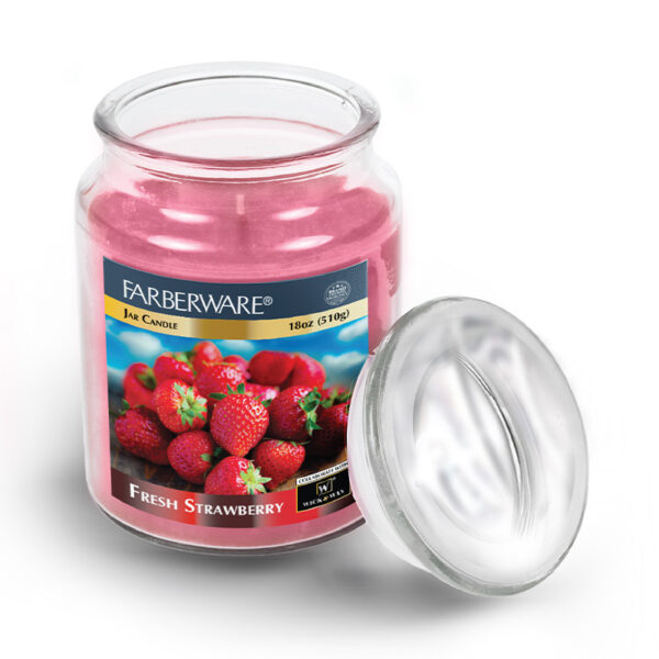 18OZ FARBERWARE JAR CANDLE FRESH STRAWBERRY-6