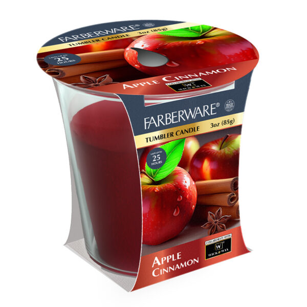 3OZ FARBERWARE TUMBLER CANDLE APPLE CINNAMON-12