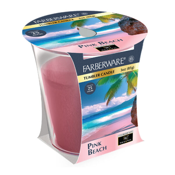 3OZ FARBERWARE TUMBLER CANDLE PINK BEACH-12