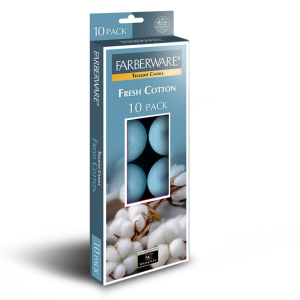 10CT FARBERWARE TEALIGHT CANDLE FRESH COTTON-12