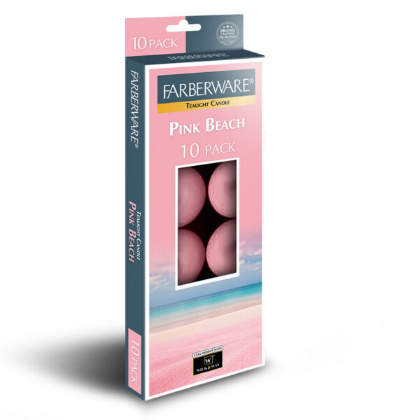 10CT FARBERWARE TEALIGHT CANDLE PINK BEACH-12