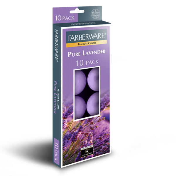 10CT FARBERWARE TEALIGHT CANDLE PURE LAVENDER-12