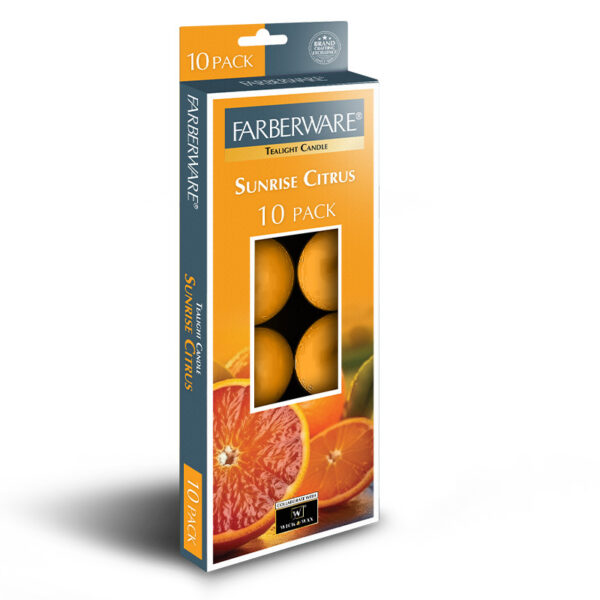 10CT FARBERWARE TEALIGHT CANDLE SUNRISE CITRUS-12