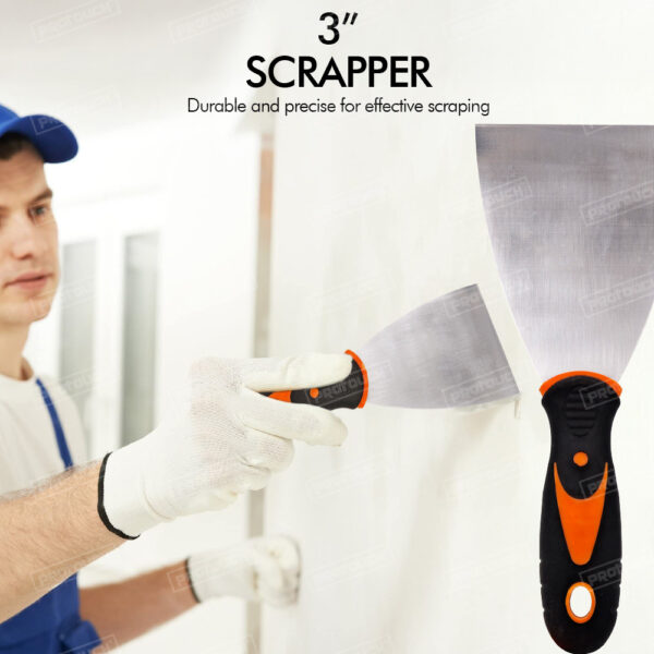 3" 75MM SOFT RUBBER HANDLE SCRAPER - 48