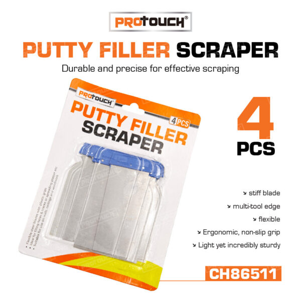 4PC PUTTY FILLER SCRAPERS - 48