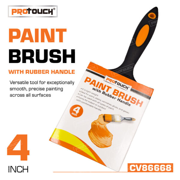 4" RUBBER HANDLE PAINT BRUSH 36