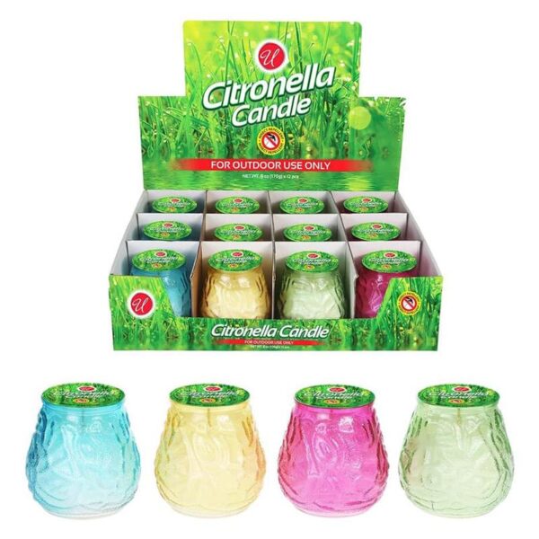 6oz GARDEN GLASS CANDLE IN PDQ-24