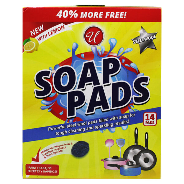 14CT STEELWOOL SOAP PAD WITH LEMON-12