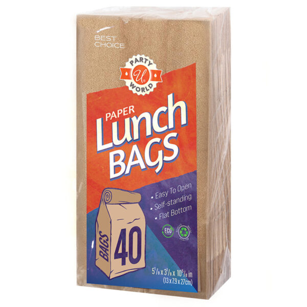 LBJ30JAJ BROWN LUNCH BAGS 40CT-30